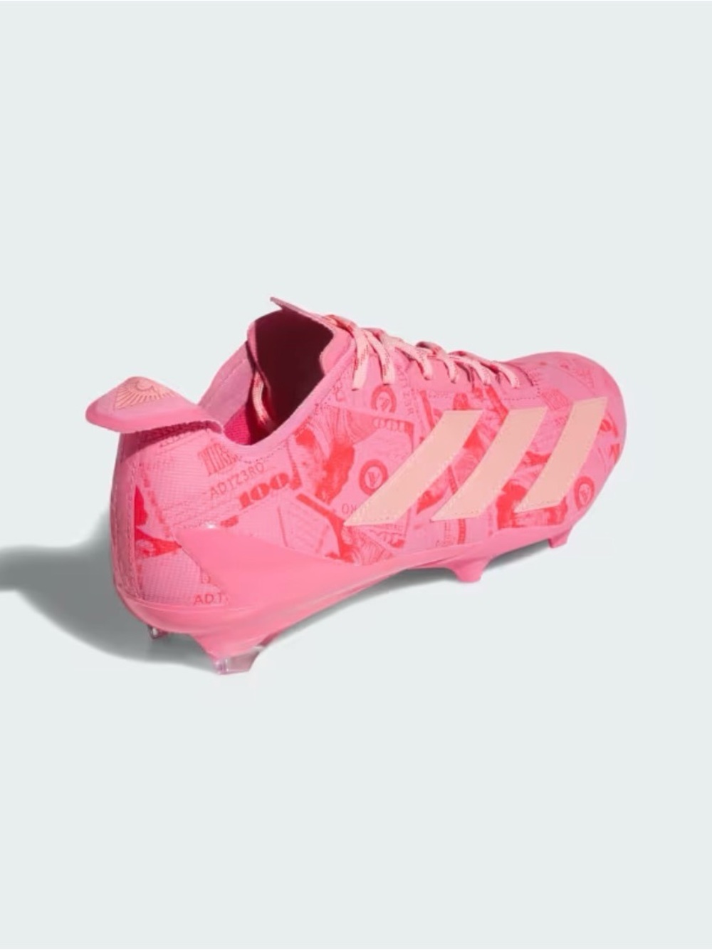 ADIZERO ELECTRIC II CURRENCY FOOTBALL CLEATS |NWOB| Sz M9:W10 | Pink Fusion - Picture 12 of 16
